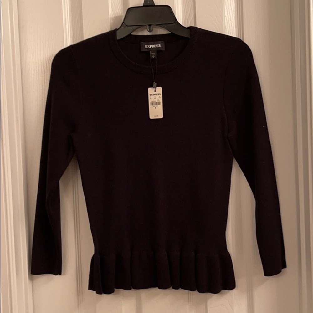 Express Black Peplum Sweater
